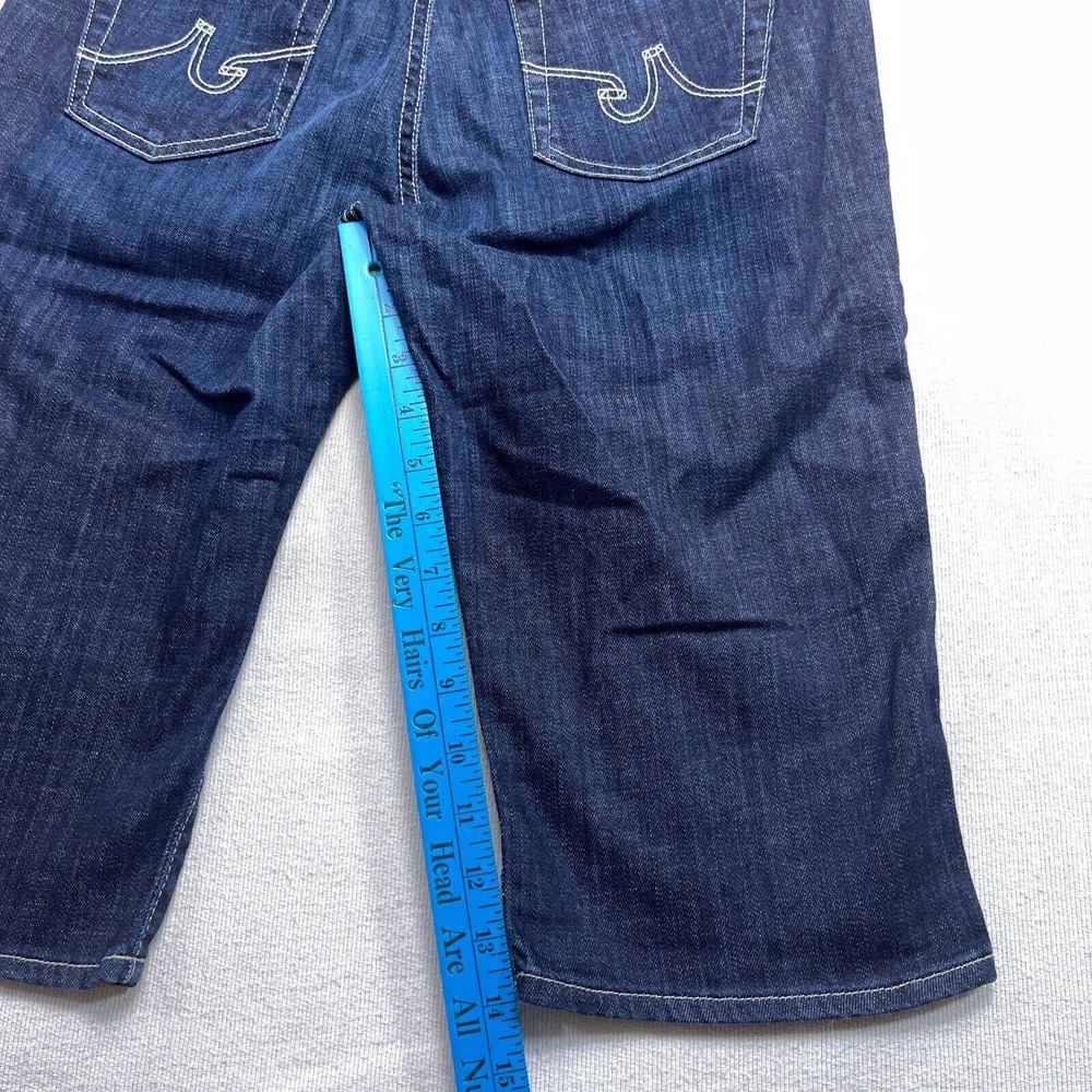 AG ADRIANO GOLDSCHMIED Shorts Womens 29R The Malibu Crop Pant Denim Blue - Picture 7 of 10